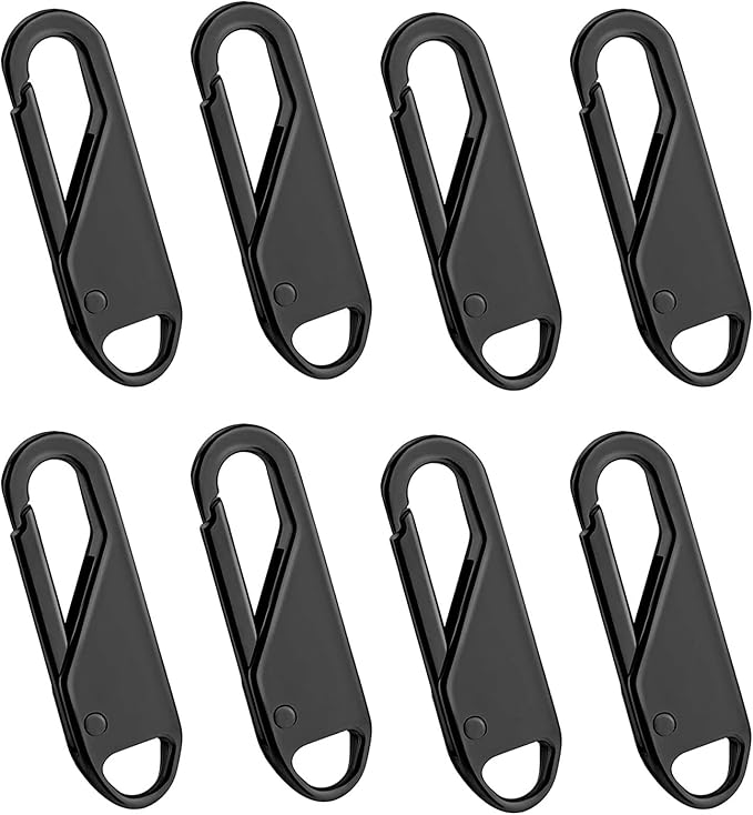 OXT 8 PCS Black Upgraded Zipper Pull, Premium Zipper Pull Replacement, Zipper by OXT
