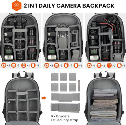 TARION Camera Backpack Bag for Photographers: DSLR Camera Bag - Image 3