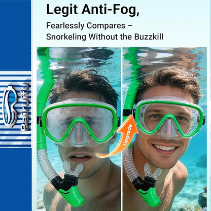 Bairuifu 2-Pack Snorkel Gear for Adults | Enhanced Anti-Fog & Anti-Leak - Image 2