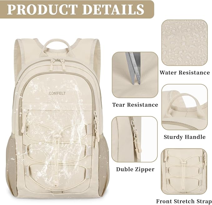 ZOMFELT Hiking Backpack for Women Men, 25L Lightweight Packable Backpacks for - Image 4