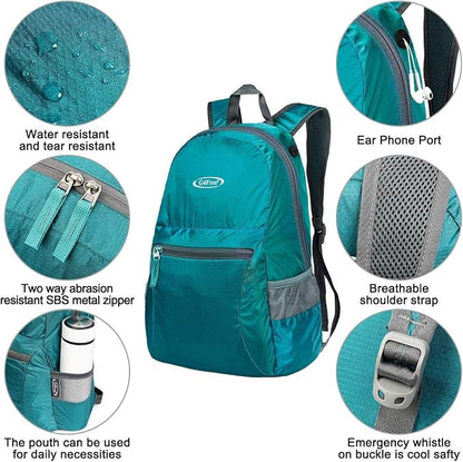 G4Free 20L Lightweight Packable Backpack Travel Hiking Daypack Foldable Backpack - Image 5