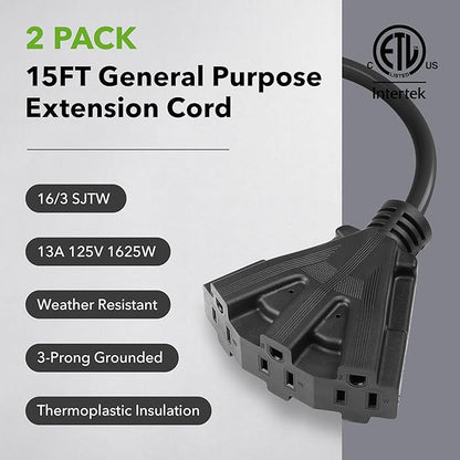 BN-Link's 2 Pack Outdoor Extension Cord Set is Ideal - Image 4