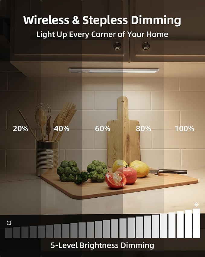 EZVALO Under Cabinet Lighting, 3500mAh Rechargeable Motion Sensor Light Indoor - Image 4