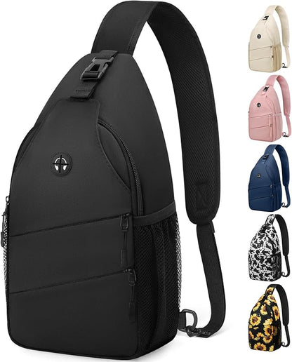 Pritent Crossbody Bags for Women Men Trendy Sling Bag Backpack Casual Chest Bag by Pritent