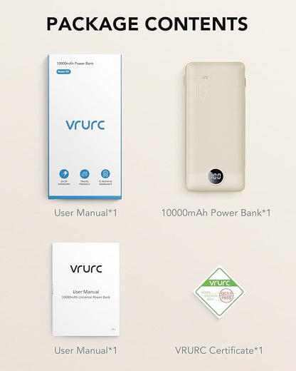 Portable Charger Built-in Cables and AC Wall Plug, USB C Power Bank 10000mAh - Image 8