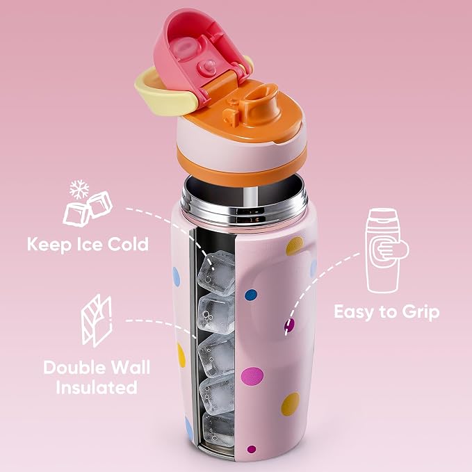 Fijinhom 16 oz Insulated Water Bottle, Stainless Steel Sports Water Bottle - Image 6