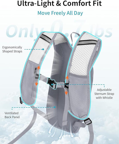ECOHUB Hydration Backpack with 2L Water Bladder, Lightweight Running Hydration - Image 2