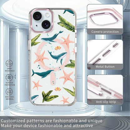 Case for iPhone 13/14, Sealife Whale Ocean Wildlife Clear Phone Case Design，for - Image 2