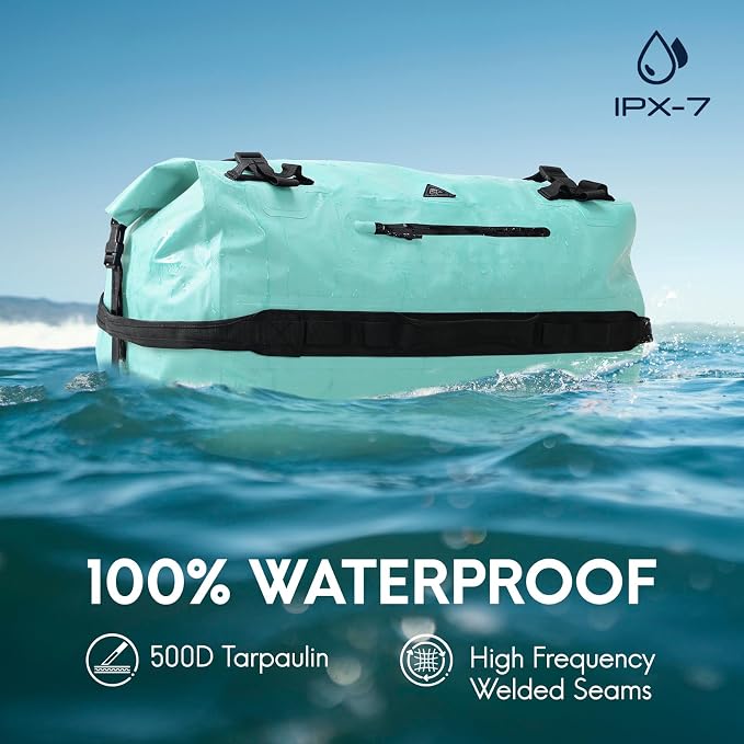 Haimont Large Waterproof Duffel Backpack Roll-Top Heavy Duty Dry Duffle Bag - Image 2