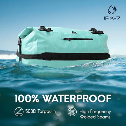 Haimont Large Waterproof Duffel Backpack Roll-Top Heavy Duty Dry Duffle Bag - Image 2