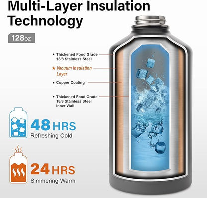 DYSANKY 1 Gallon Water Bottle Insulated | Thickened Stainless Steel Vacuum - Image 3