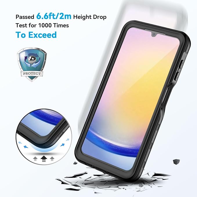 Lanhiem for Samsung Galaxy A25 5G Phone Case, IP68 Waterproof Dustproof - Image 3