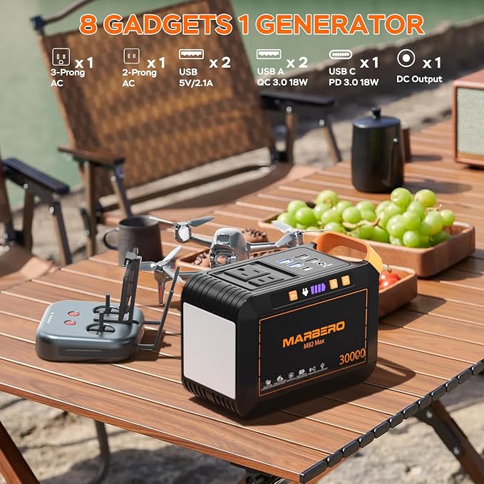 MARBERO Solar Generator 111Wh Portable Power Station - Image 3