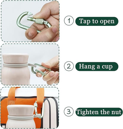 YUCHIYA 8 Pack D-Shape Carabiner Clasp - Image 4