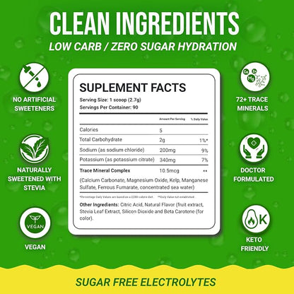 Dr. Price’s Electrolytes Powder Bulk – Lemon Lime, 90 Servings | Sugar Free - Image 5