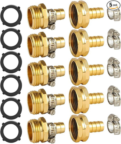 5 Set Garden Hose Repair Connector Kit by BILAL