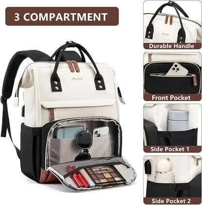 Focdod Laptop Backpack for Women, 17 Inch Work Business Backpacks Purse - Image 3