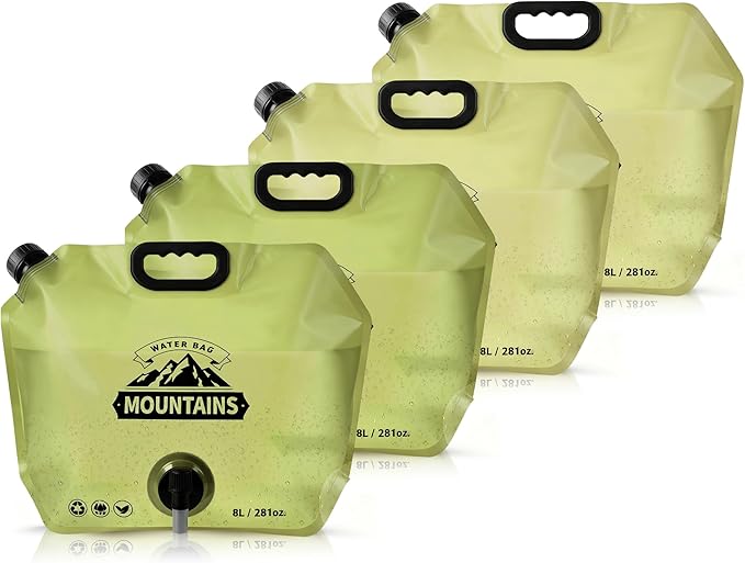 Collapsible 8L Water Storage Bag, BPA-Free Portable Folding Water Jug by MrBulloc