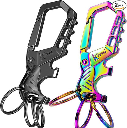 Kivssi Heavy duty metal keychains, Carabiner clip Car key chains, Fashion by Unknown