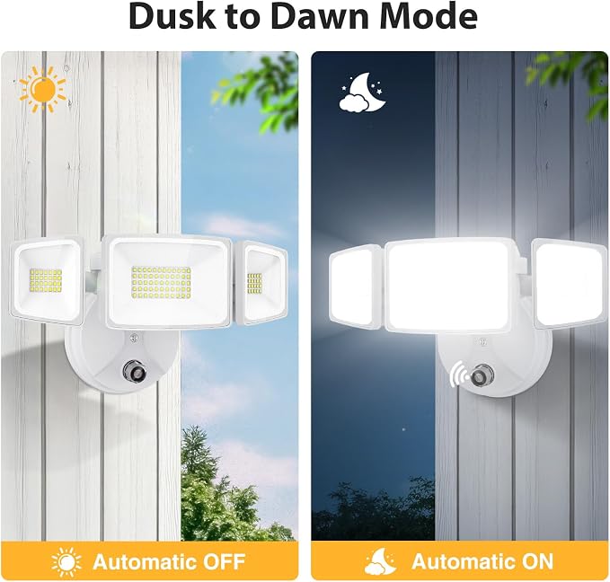 Onforu 70W LED Dusk to Dawn Flood Lights, 7000LM White Exterior Security - Image 9