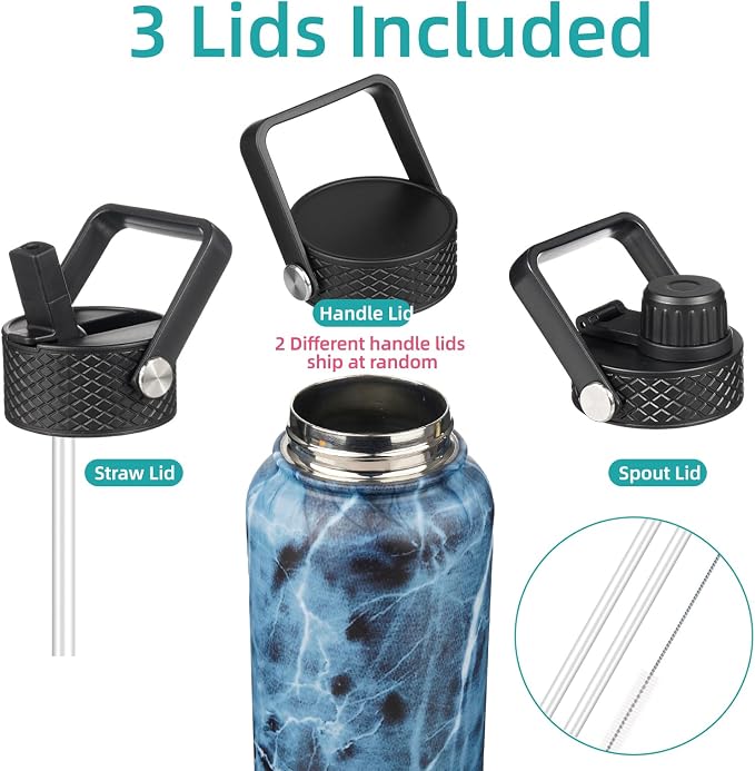 Konokyo 18 oz Insulated Water Bottle Stainless Steel Sport Bottles - Image 3