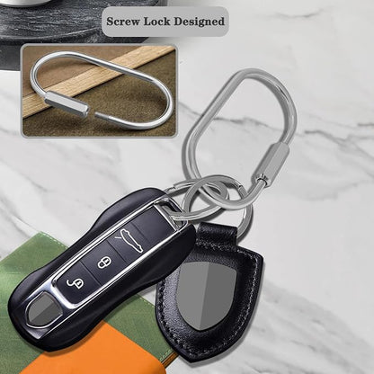 Key Chain, Brass Key Rings 2 Pack Screw Lock Key Organizer - Image 3