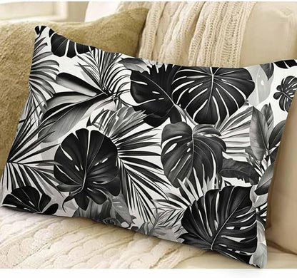 EKOBLA Palm Leaf Decorative Lumber Cushion Case Tropical Jungle Leaf Hand Drown - Image 3