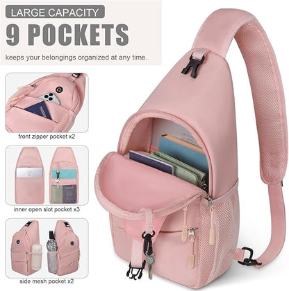 Pritent Crossbody Bags for Women Men Trendy Sling Bag Backpack Casual Chest Bag - Image 3