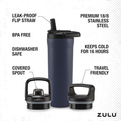 ZULU Base 18oz Kids Stainless Steel Water Bottle - Image 4