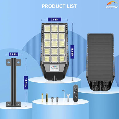 Deepn Solar Lights Outdoor Waterproof, Solar Street Lights Outdoor, 6500K LED - Image 7