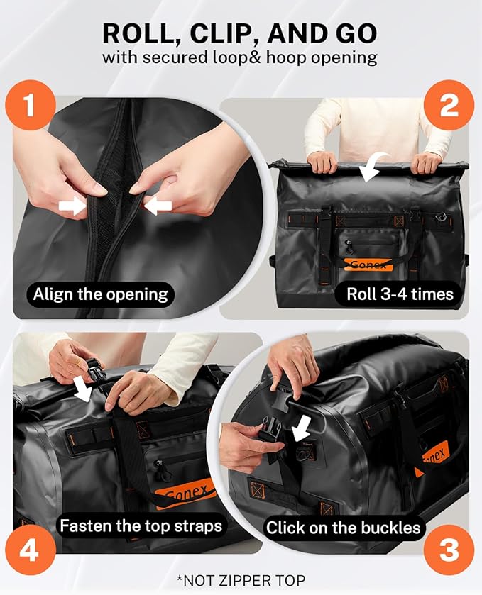 Gonex Waterproof Duffel Bag, 150L Heavy Duty Dry Duffle Bag - Image 6