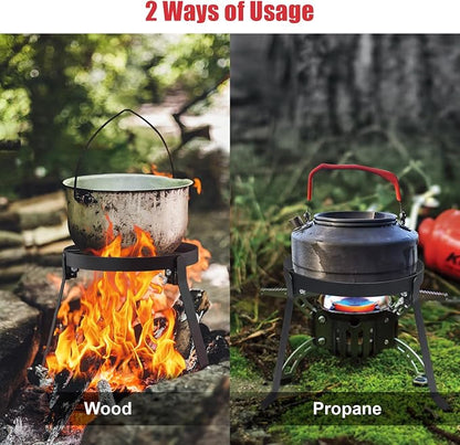 Cooking Tripod for Campfire, 9.8Inch Durable Steel Campfire Tripod for Cooking - Image 6