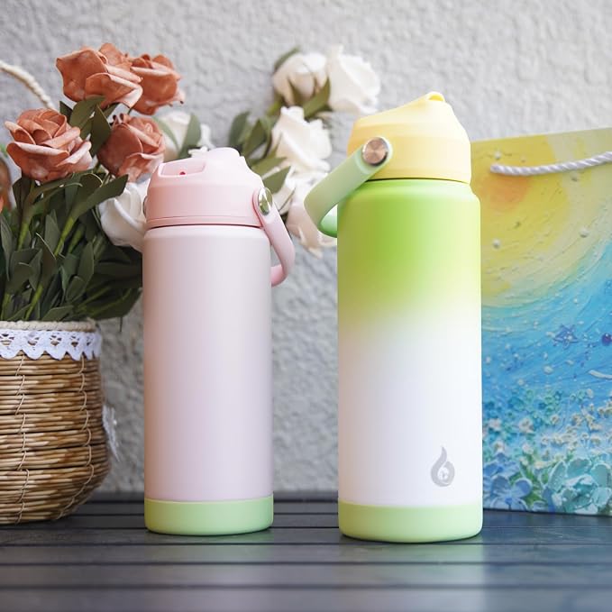 BJPKPK Water Bottle with Straw Lid, 32oz Vacuum Insulated Water Bottles - Image 7