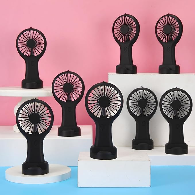 Woanger 12 Pcs Mini Handheld Fan Bulk 3 Speed USB Electric Battery Operated - Image 7
