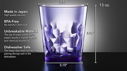 SCANDINOVIA - 13oz Unbreakable Premium Drinking Glasses Set of 6 - Made in - Image 3