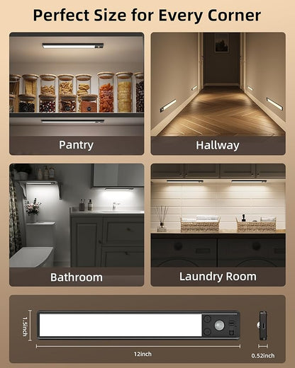 EZVALO Under Cabinet Lighting, 3500mAh Rechargeable Motion Sensor Light Indoor - Image 7