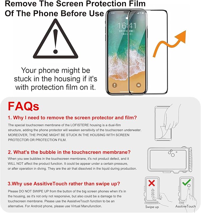 Underwater Phone Case for Snorkeling & Diving, IP68 Waterproof Case for Swimming - Image 8
