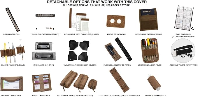 TACTICAL NOTEBOOK COVERS Tactical Admin Notebook Cover System | Zippered Map - Image 2