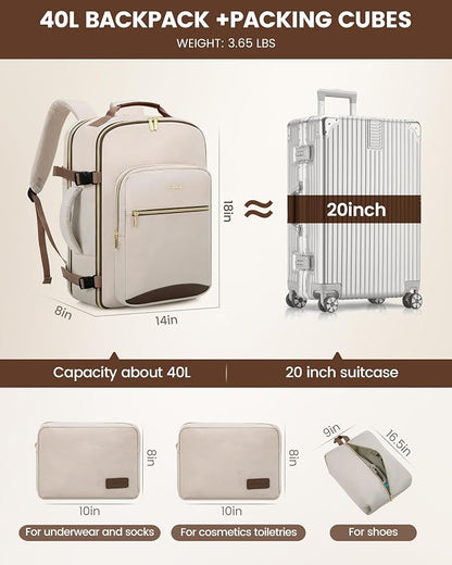 LOVEVOOK Travel Backpack for Women & Men 40L, Airline Approved Carry On - Image 5
