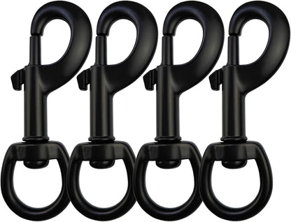 Garwor 3/4" Heavy Duty Swivel Snap Hooks Black Electrophoresis Coating by Garwor