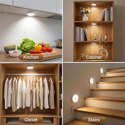 5Pack Under Cabinet Lighting, 2000mAh Rechargeable LED Puck Lights, Magnetic - Image 6