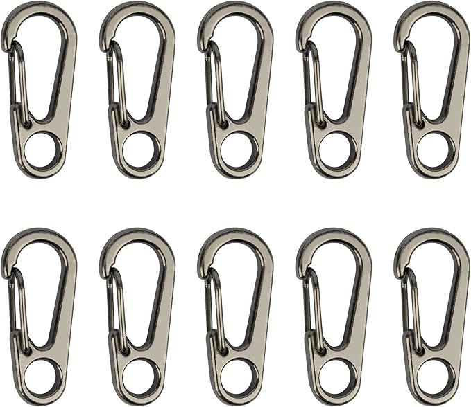 SWATOM Small Mini Carabiner Clip Tiny Spring Snap Hook Keychains Micro by SWATOM