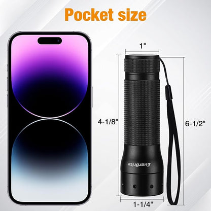 EverBrite Mini Flashlight, Zoomable LED Flash Light, 3 Modes, 3AAA Batteries - Image 7