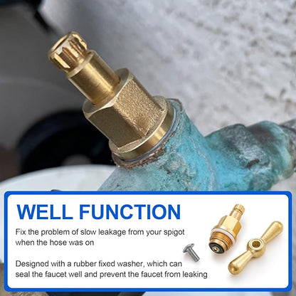 PK1100 Stem Assy, Premium Brass Globe Valve Faucet Stem Compatible - Image 3