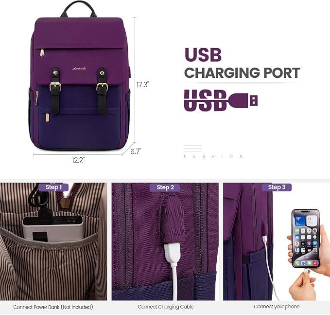 LOVEVOOK Travel Laptop Backpack Purse - Image 5