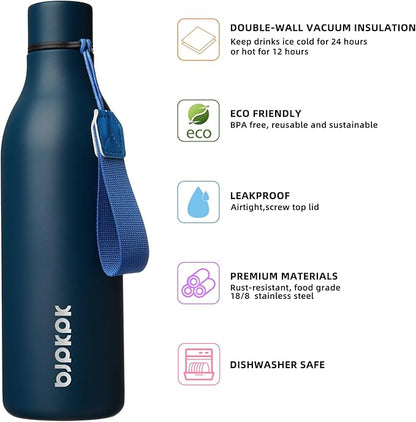 BJPKPK Insulated Water Bottles, 25 oz Stainless Steel Metal Water Bottle - Image 2