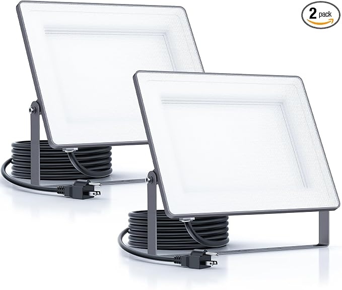 100W 12000LM Flood Lights Outdoor, Bright LED Work Light by Unknown