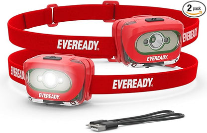 Eveready X200 LED Rechargeable Headlamps, Super Bright IPX4 Water Resistant by Eveready