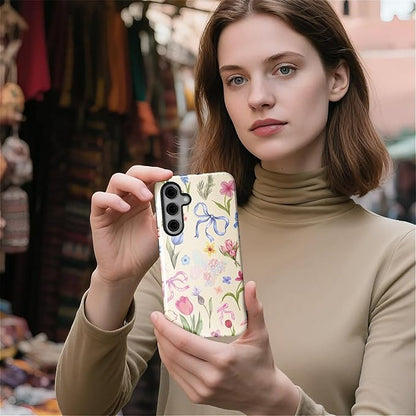 for Samsung Galaxy S25 Case, HL2 Aesthetic Flower Preppy Collage Hybrid 2 Layer - Image 5
