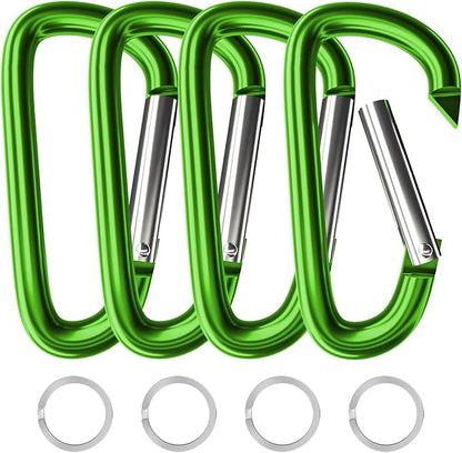 sprookber 4" & 5" Extra Large Aluminum Carabiner D Ring, Caribeener Clips by Sprookber